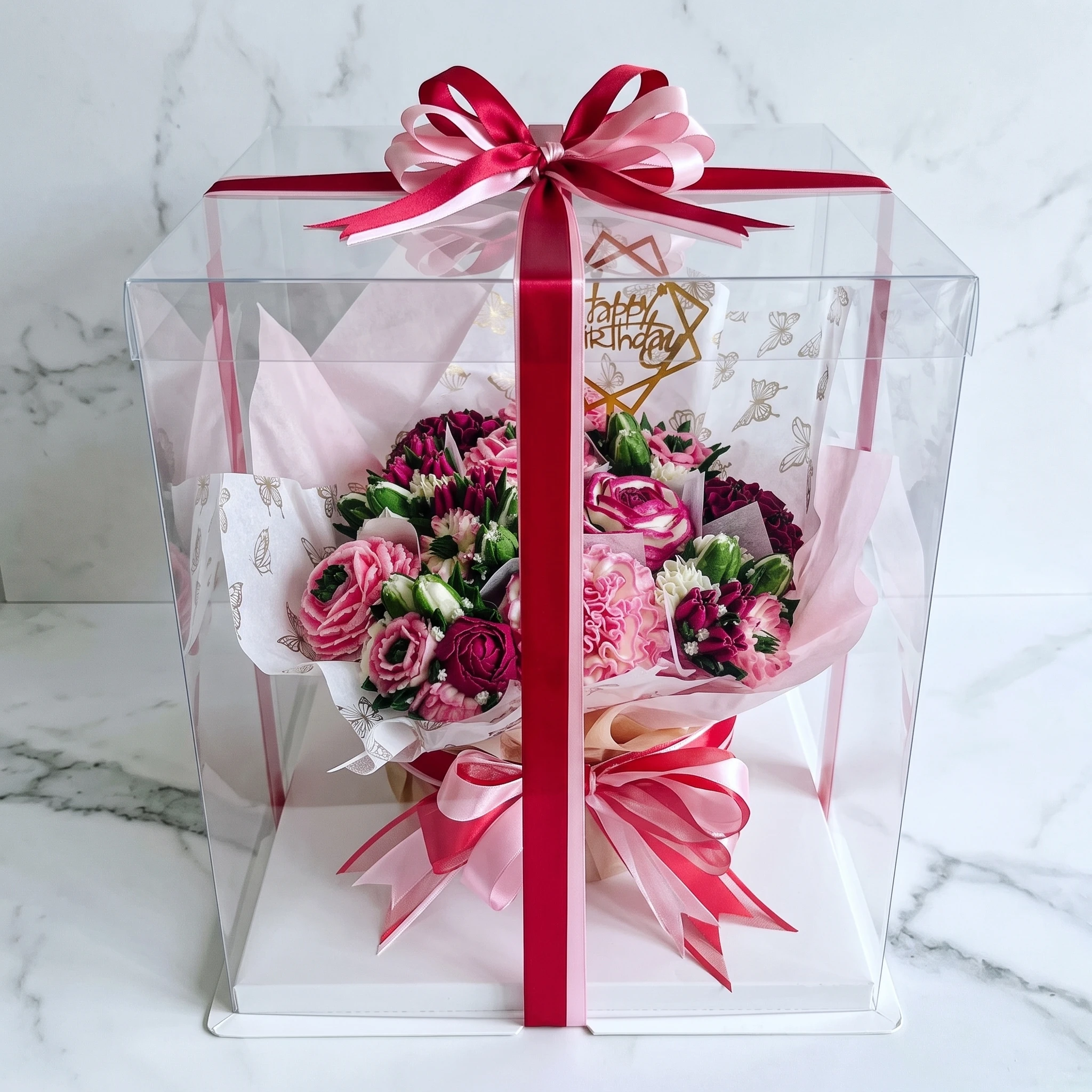 PINK MAGENTA - Cupcake Bouquet of 12 - Image 2