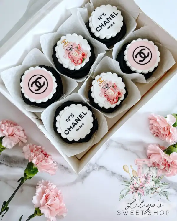 Designer Perfume - Box of 6 Floral Cupcakes